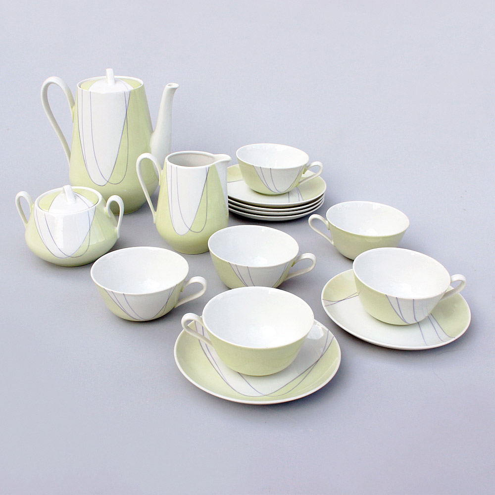 light green porcelain set